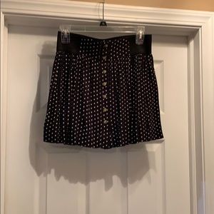 Black and white polka dot skirt